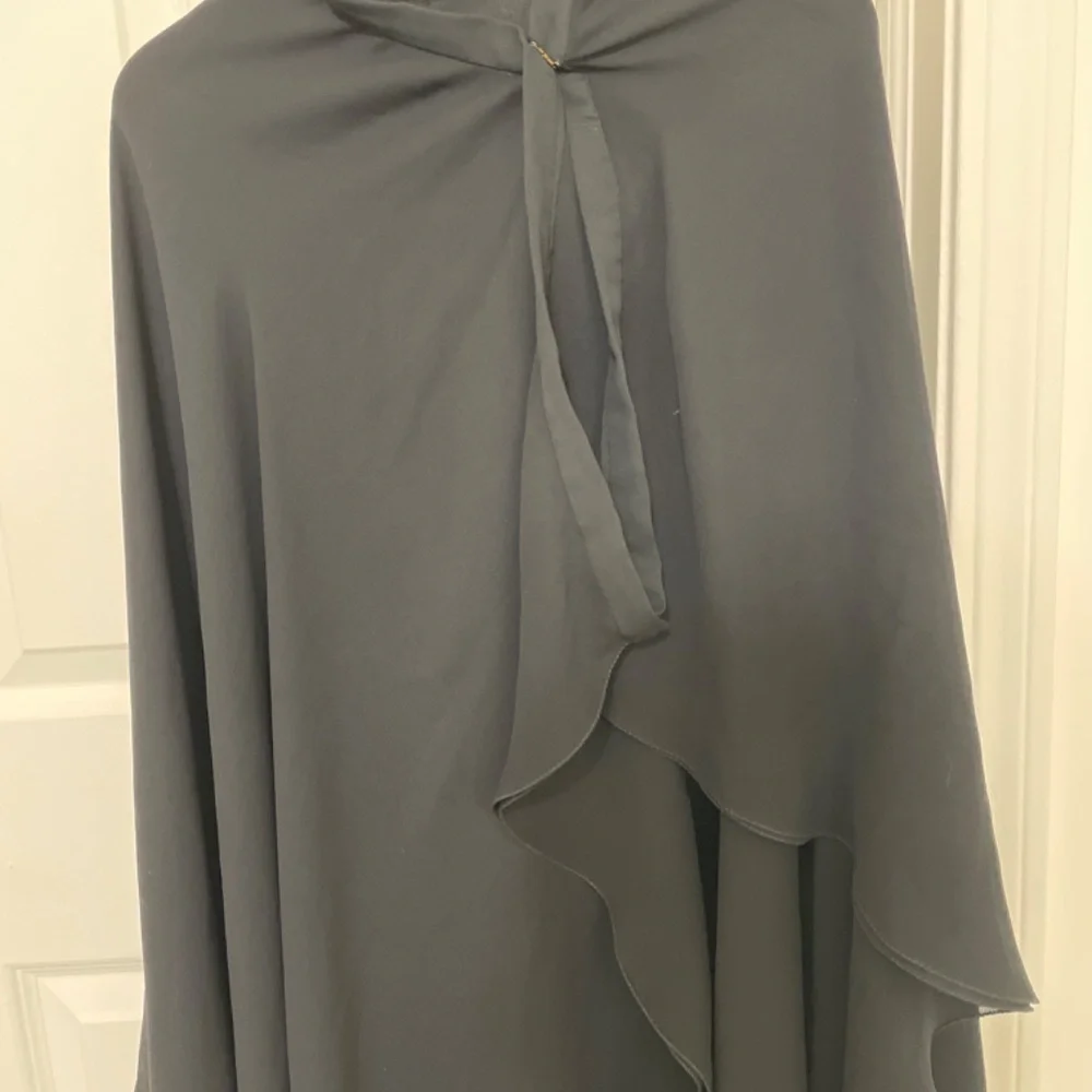 VintageLady Continental Boutique Black Chiffon Evening Cape Wrap‎ Sheer